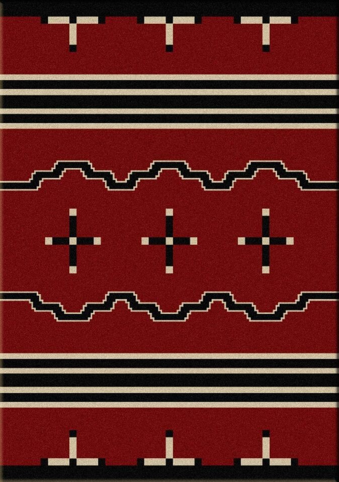 Big Chief Rug, Red, 8'x11', Rectangle