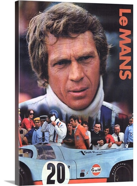 Steve Mcqueen The 24 Hours Of Le Mans Movie Poster Canvas Art Print Wall Decor