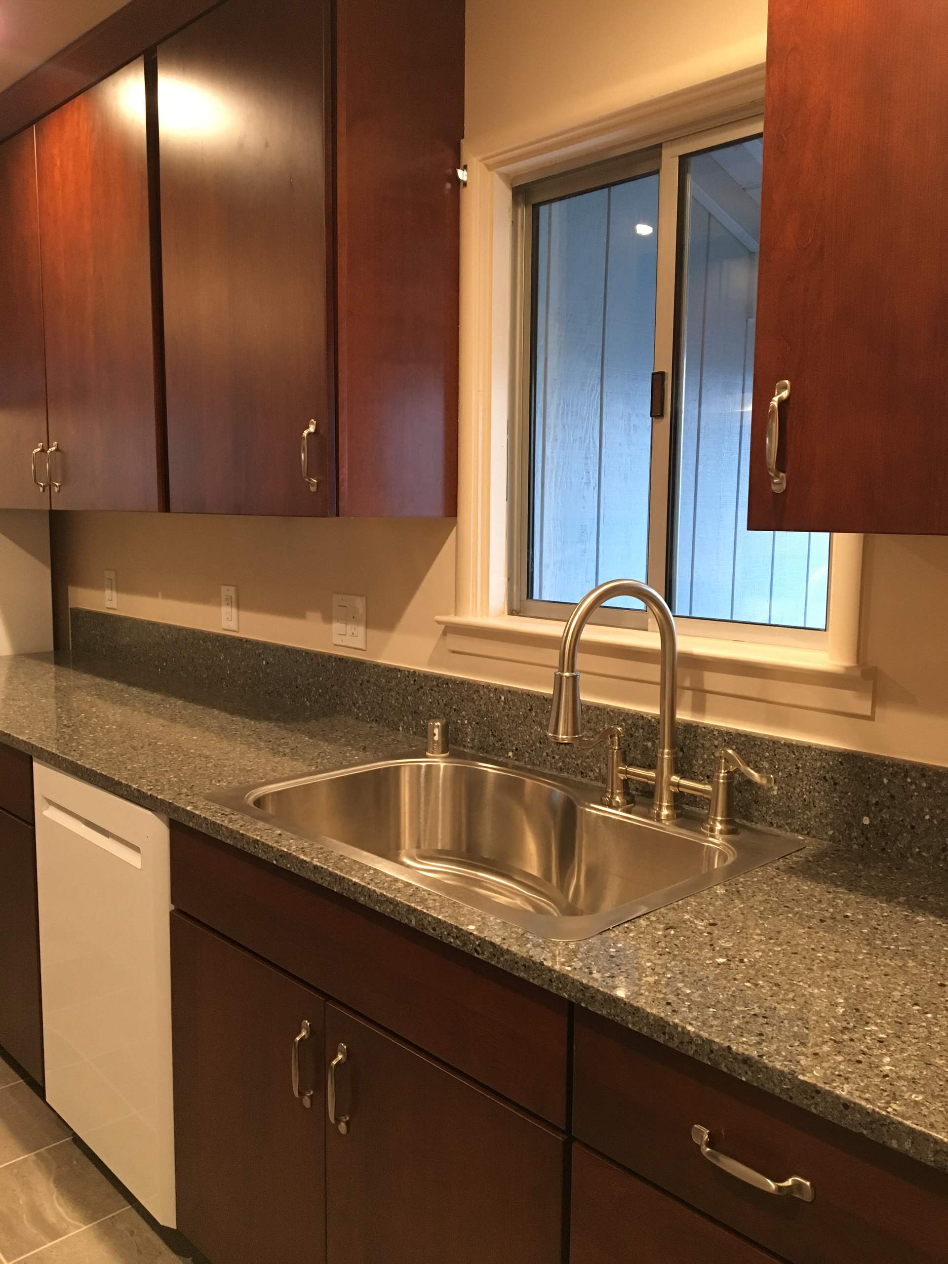 Drop-in Stainless Steel Sink w/Retro Style Set-on Faucet.