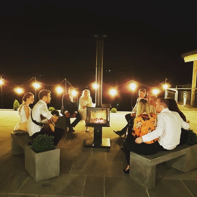 Wood burning Patio heater - Garden Cube - Contemporary - Landscape - West  Midlands - by The Heating Centre | Houzz