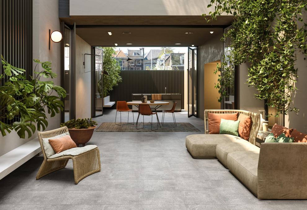 Anti Slip Outdoor Paving Porcelain Slabs in a courtyard area