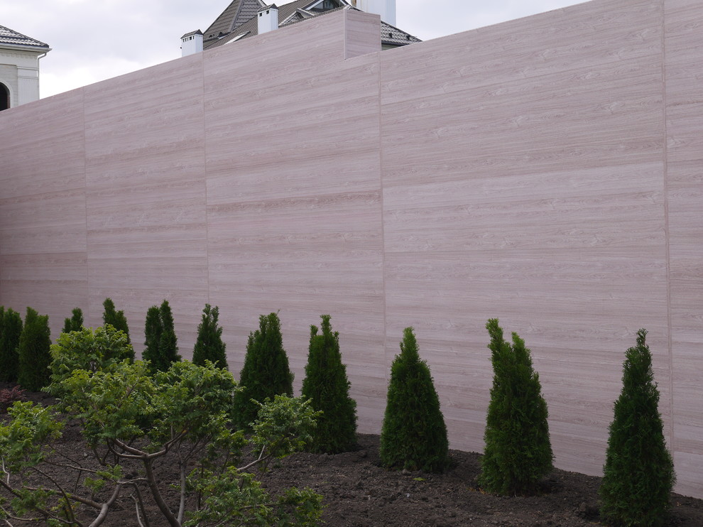 Облицовка забора алюминиевой панелью