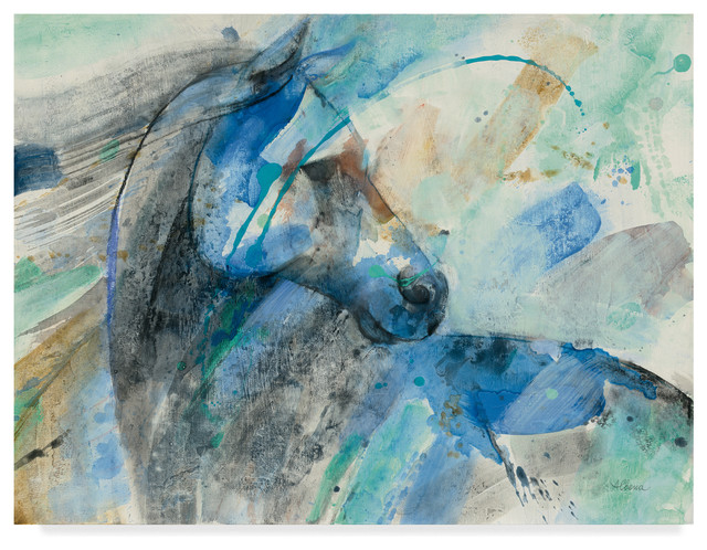 Global GalleryAlbena Hristova Blue Water I Giclee Stretched Canvas Artwork 18 x 18