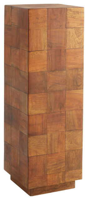 Halma Pedestal, Reclaimed Wood, Large, Medium - Transitional - Plant ...