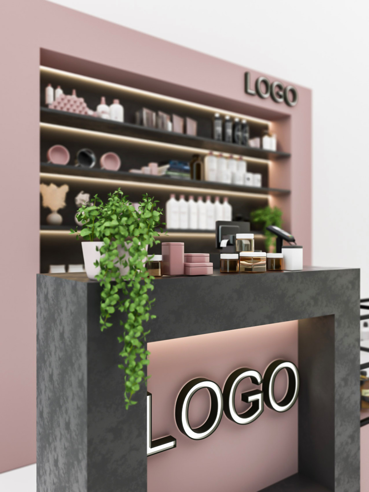 Дизайн торгового островка косметики