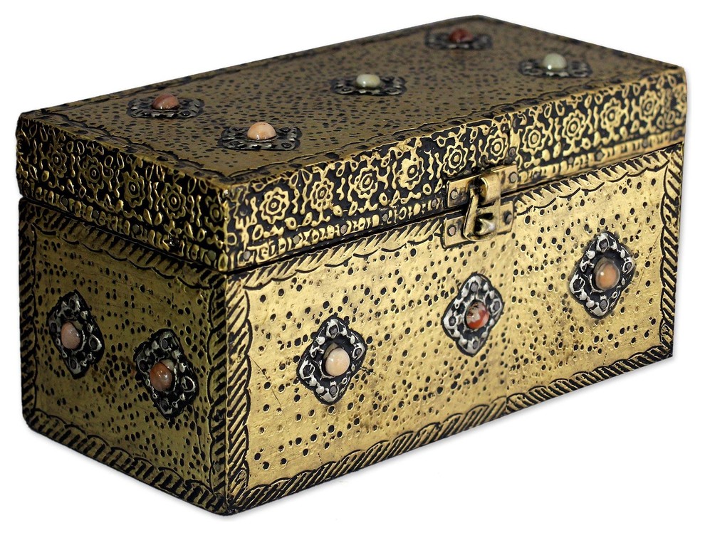 Indian Wood Chest Laundry Chest Treasure Chest Storage Box Mango Wood Red//Blue