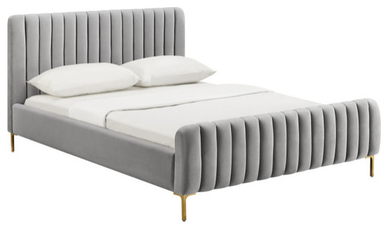 Angela Grey Bed in Full - Grey