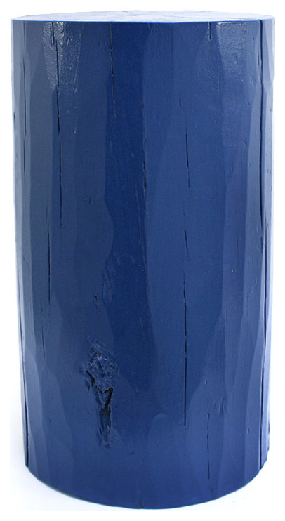 Pintado Log Table, Blueberry | Benjamin Moore Natura® Paint - 2063-30, 12" Dia X 22" H