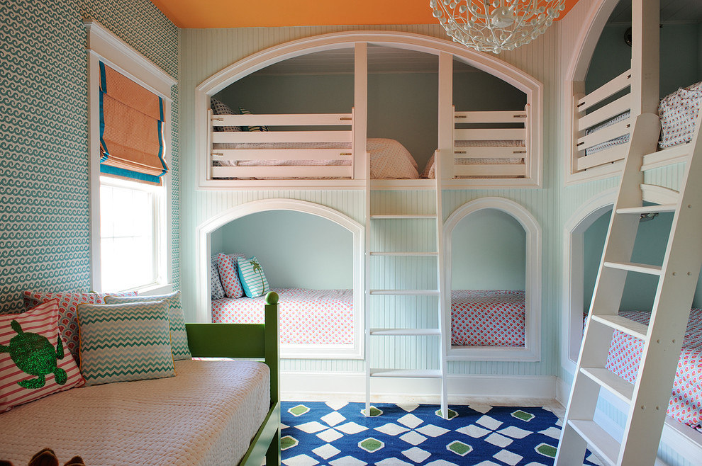 Beach style bedroom photo in Philadelphia