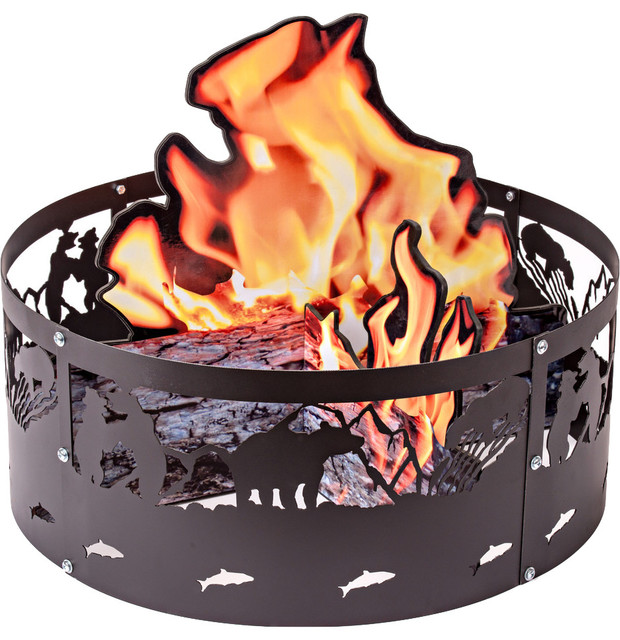 Bear Fire Ring Rustic Fire Pits By Colorado Cylinder Stoves