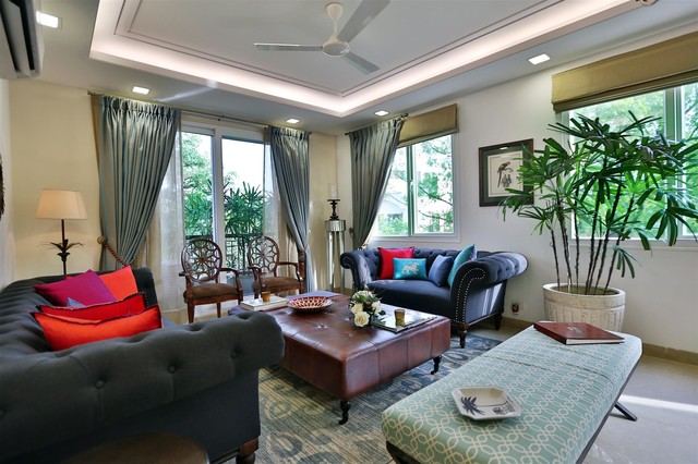Garden Apartments contemporain-salon