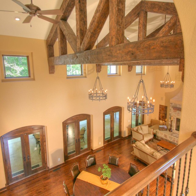 Tuscan Inspiration Family Room And Dining Area Rustic