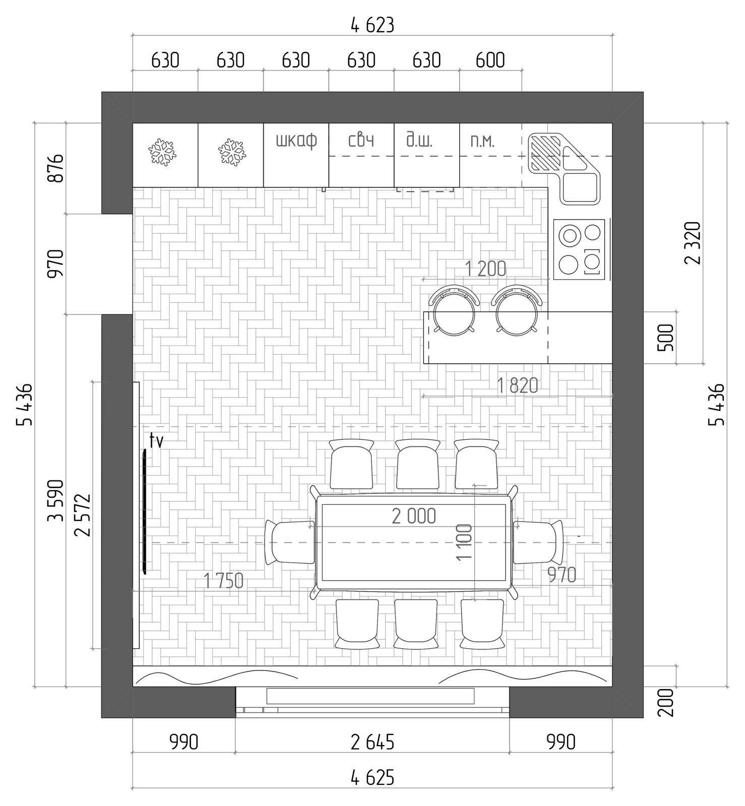 Проект для молодой семьи из 4-х человек в современном стиле