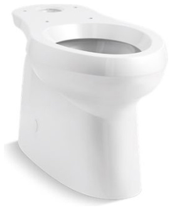 Kohler Cimarron Comfort Height Elongated Toilet Bowl with Skirted Trapway, White