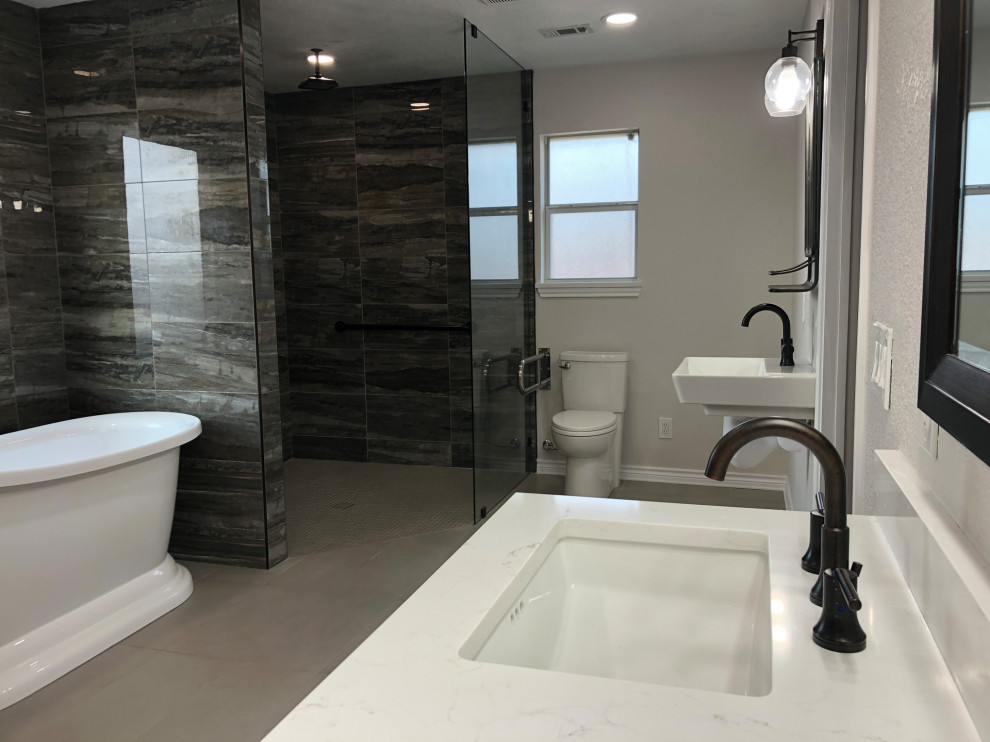 Inspiration for a transitional bathroom remodel in Austin