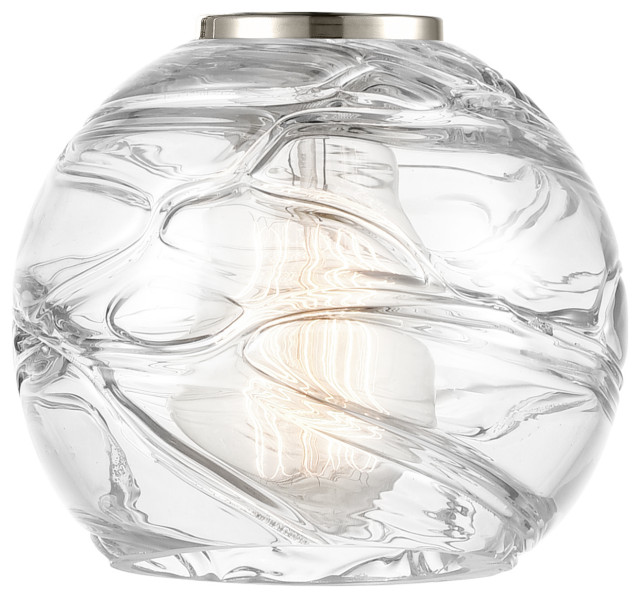 Deco Swirl 6" Glass, Clear