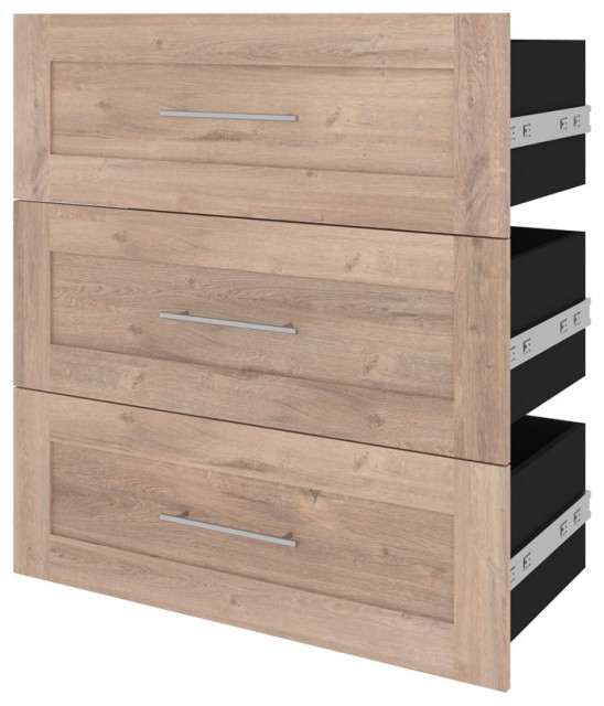 Pur 3 Drawer Set for Pur 36W Closet Organizer in Rustic Brown ...