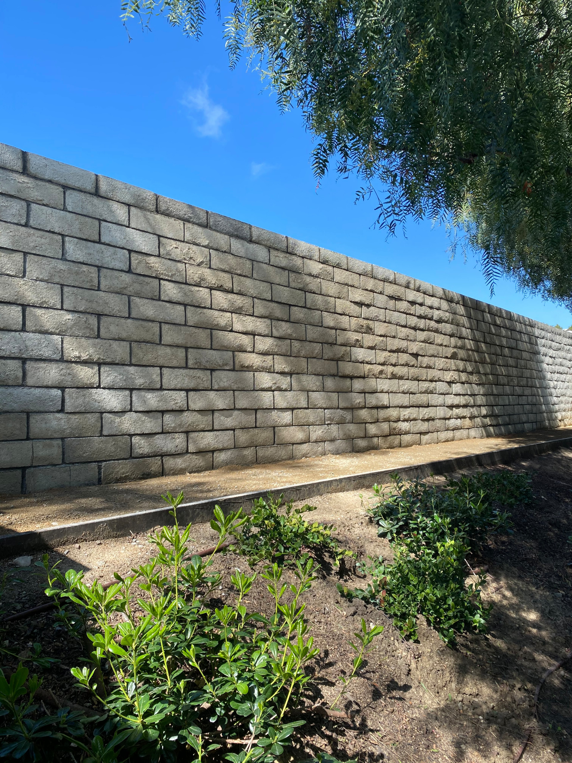 Property line Block wall
