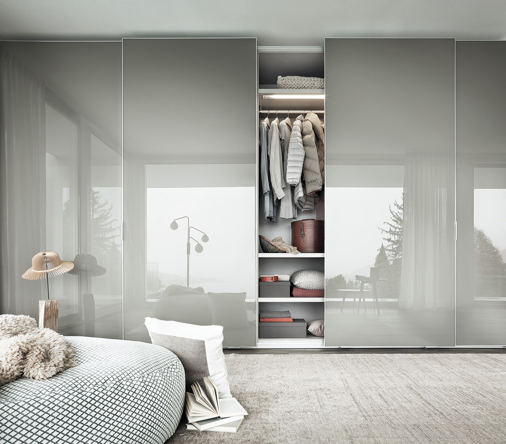 Contemporary storage and wardrobe in Buckinghamshire.