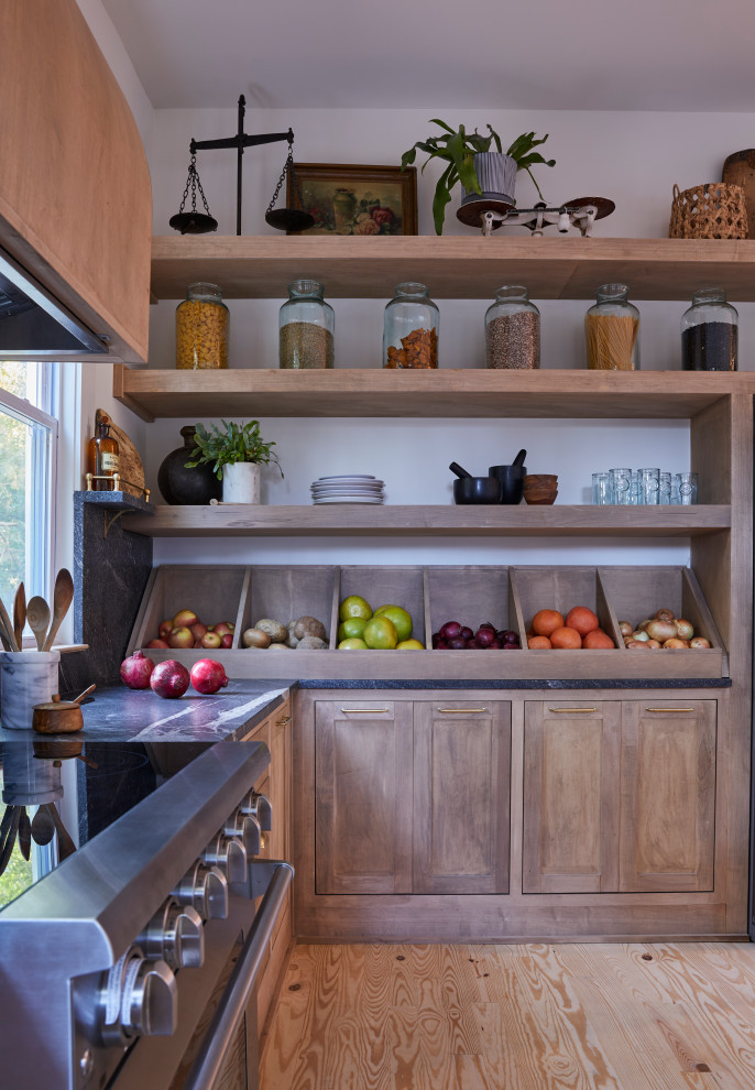 Example of a mountain style kitchen design in Atlanta