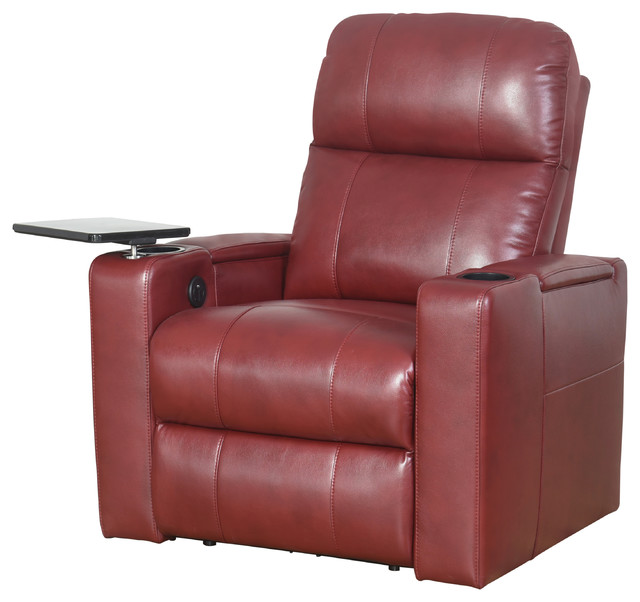 Murphy Leather Recliner Contemporary Chairs By Murphy Usb Outlet And On Recliner With Table Red