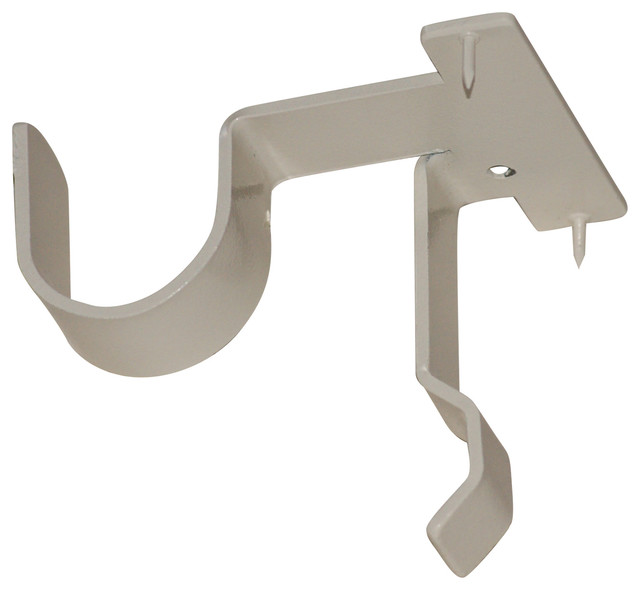 Center Support Bracket Transitional Curtain Rods By Kwik Hang Center Support Bracket Antique White