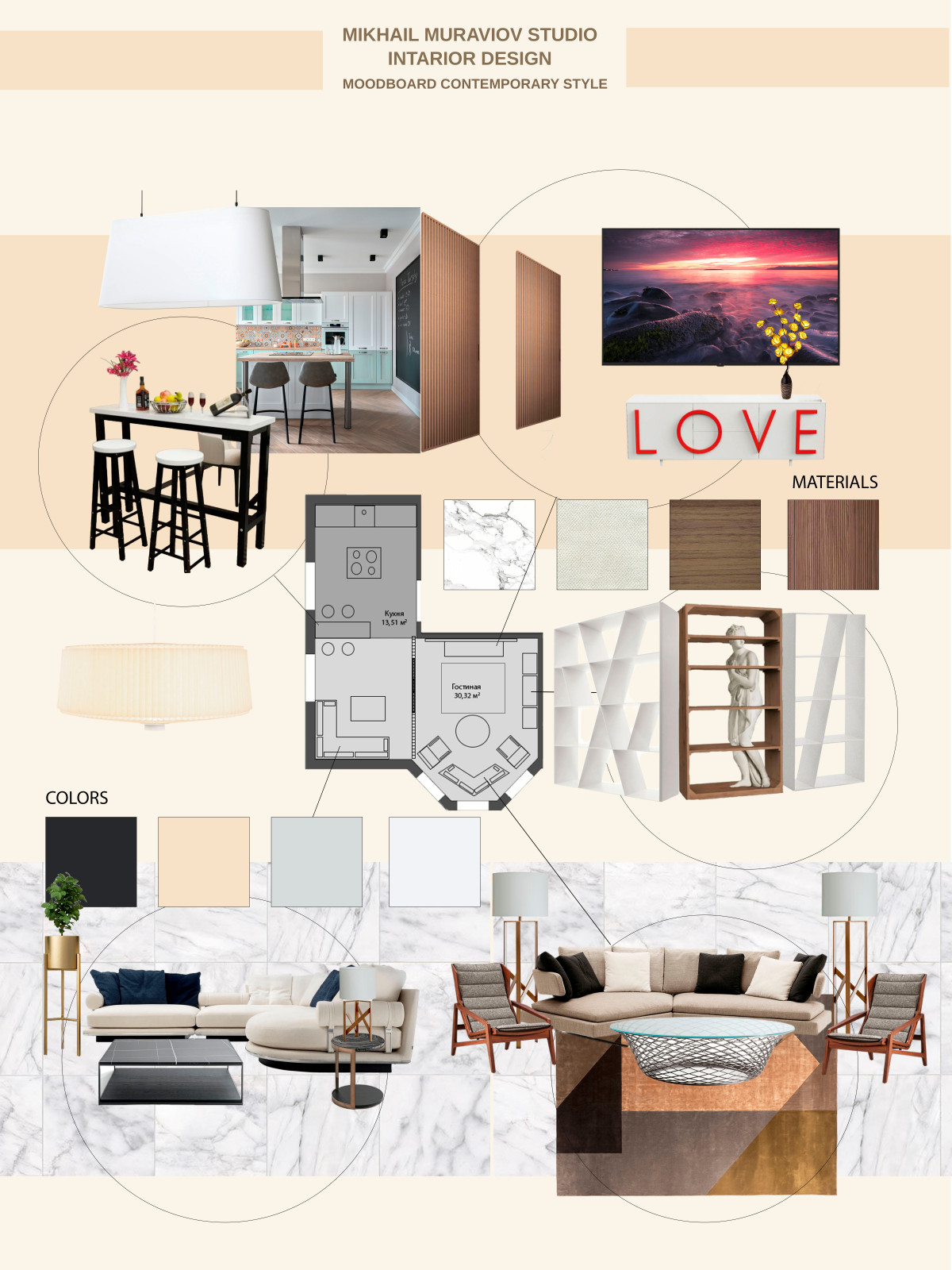 Каллаж в современном стиле.