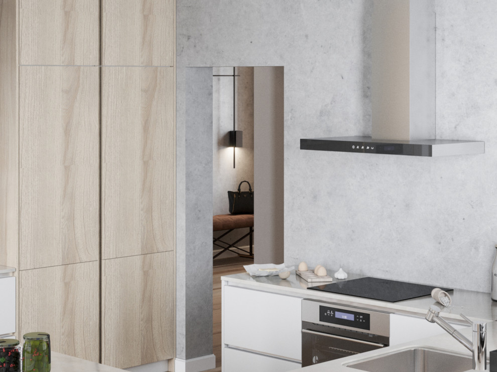 Гостиная, совмещенная с кухней