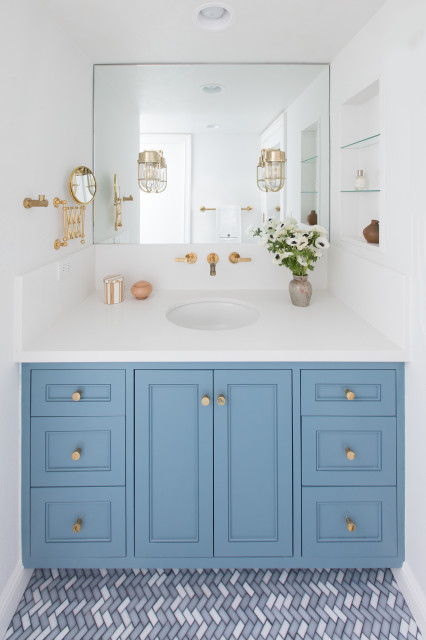 10 Colorful Vanities For A Bold, Updating Old Bathroom Vanity Lights
