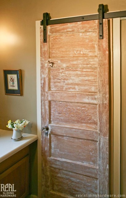 Barn Door Hardware Rustic Bathroom San Luis Obispo