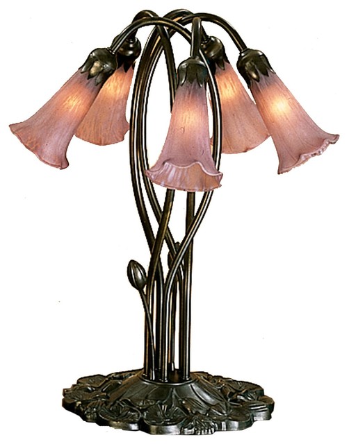 Meyda Tiffany 5 Light Cranberry Red Lily Accent Lamp X 72151 Meyda Tiffany 5 Light Cranberry Red Lily Accent Lamp X 72151