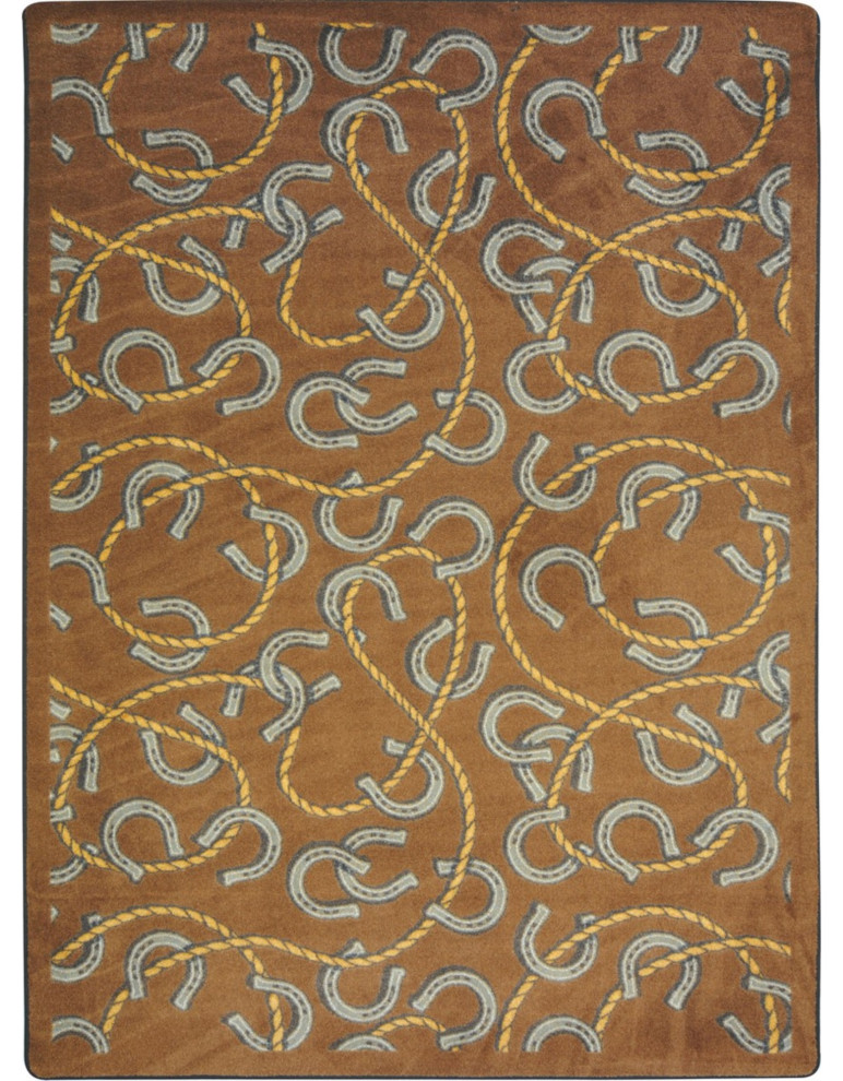 Rodeo 10'9" x 13'2" area rug in color Chocolate