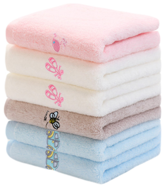 Rectangular Cotton Soft Touch Towels For Baby Set Of 6 , 50*25 Cm