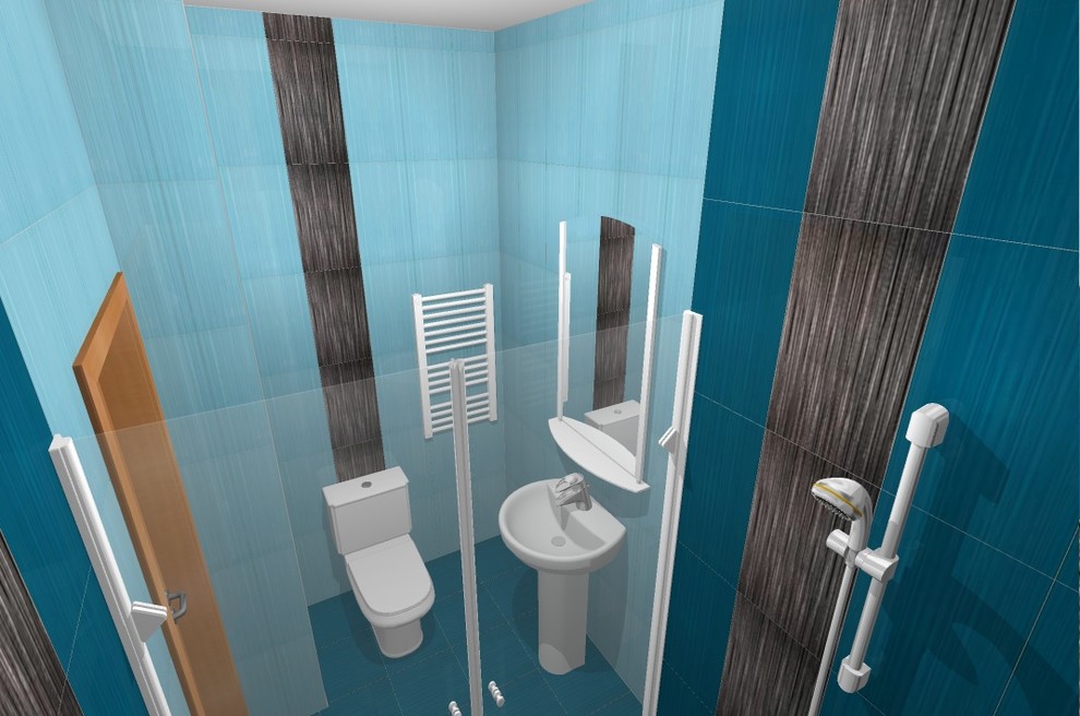 Синяя ванная комната