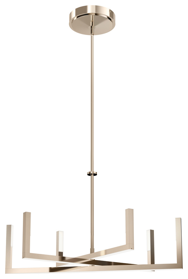 Priam 6-Light Transitional Chandelier in Polished Nickel