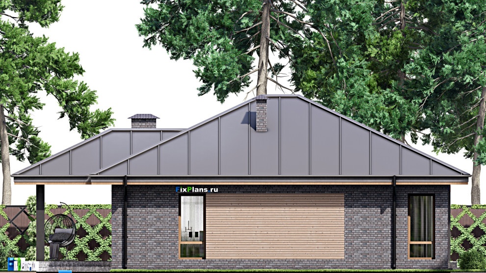 Проект одноэтажного дома 15х15м S146м2 F-14579