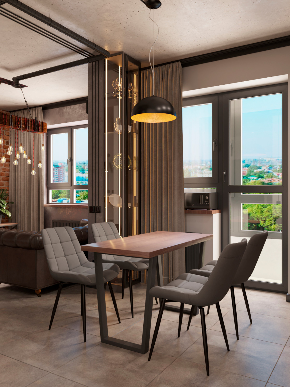 Квартира в стиле лофт