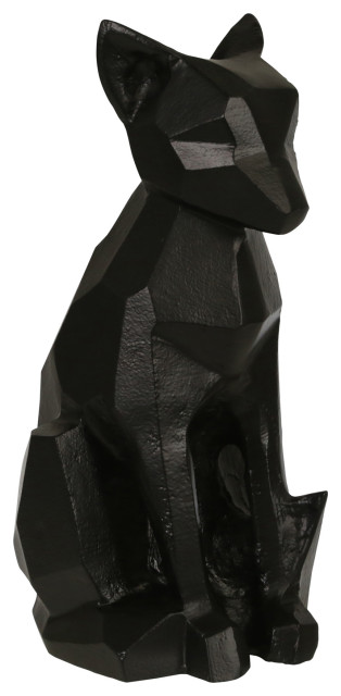 Download Metal 15 H Modern Dog Figurine Matte Black Contemporary Decorative Objects And Figurines By Sagebrook Home Houzz