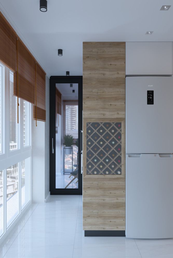 Проект кухни-гостиной в ЖК "Арт Сити"