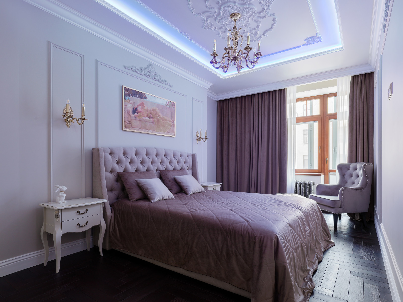 Реализованный дизайн-проект квартиры 90 кв.м.в стиле неоклассика