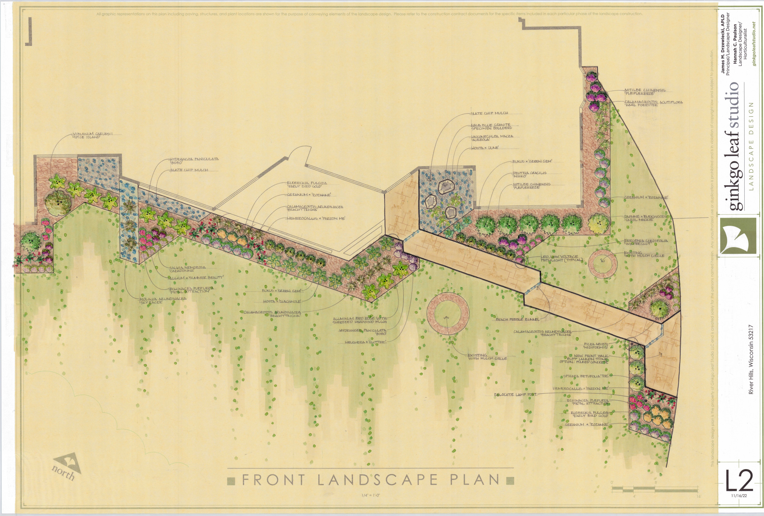 Mid-century Modern Landscape Makeover - River Hills, WI