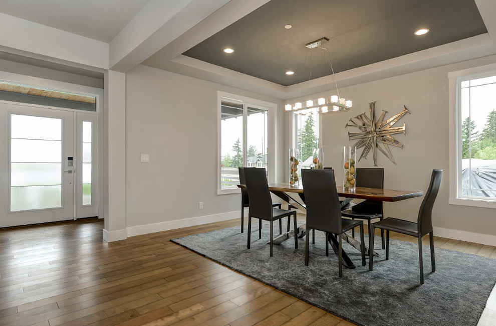 Example of a transitional dining room design in Boise