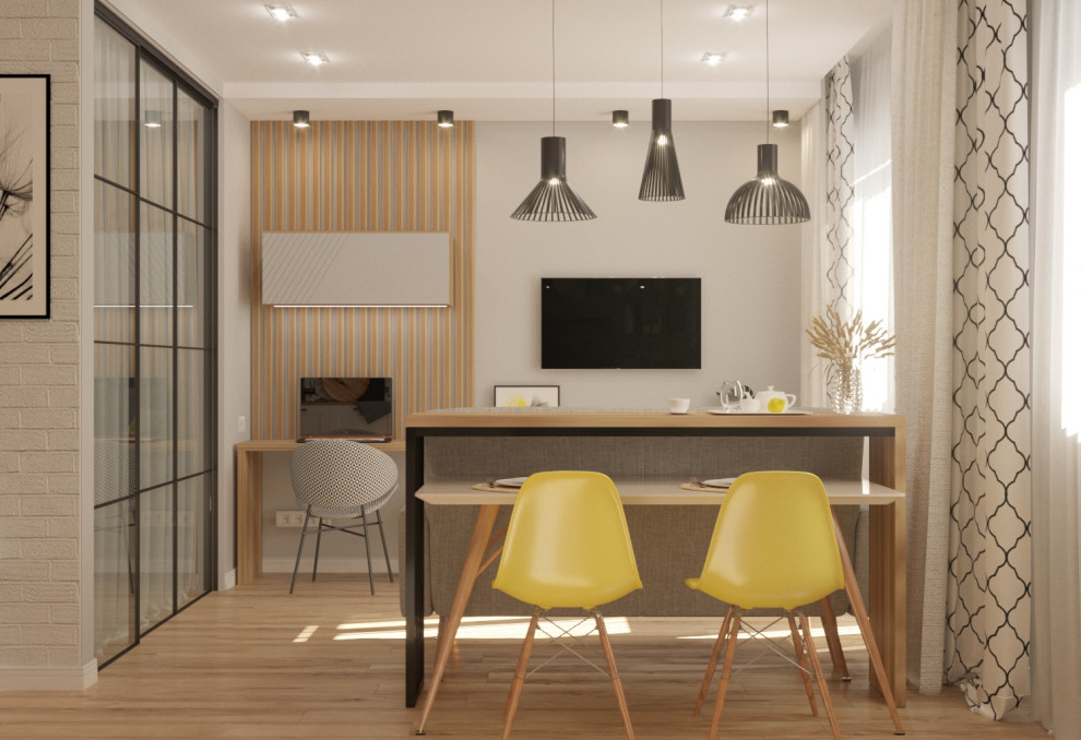 Визуализация гостиной и спальни