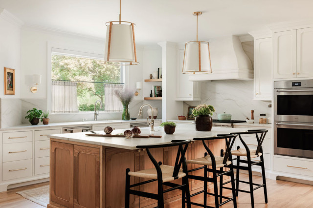 White Open Spaces traditional-kitchen