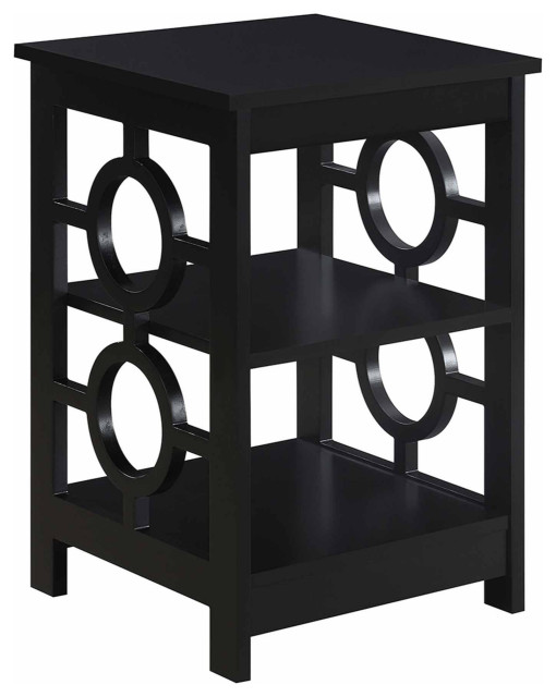 Ring End Table With Shelves Transitional Side Tables And End Tables