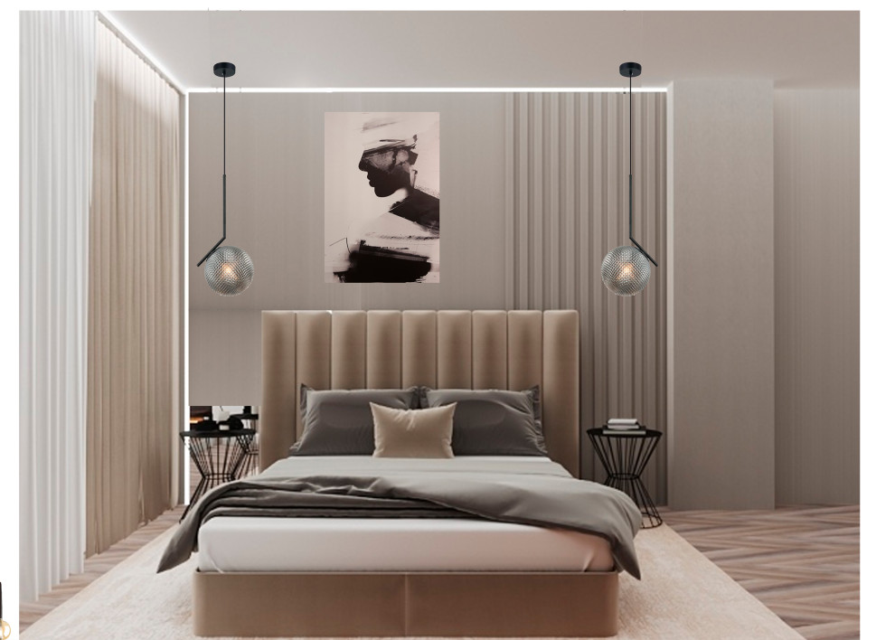 Спальня для квартиры в г.Александров. Визуализация и реализация