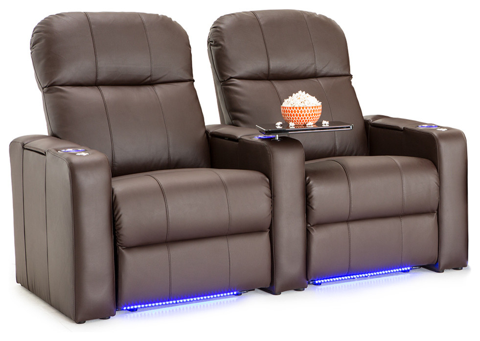 Seatcraft Bonded Leather Home Theater Seating Contemporary