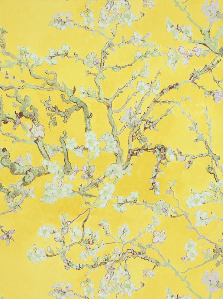 Non-Woven Floral Wallpaper - DW30417143 Van Gogh Wallpaper, Roll