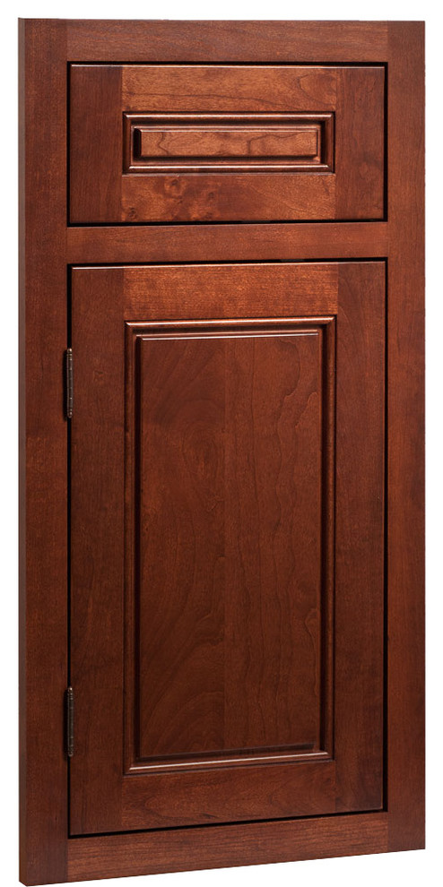Fairmont Cherry Russet Stained Wood Shaker Kitchen Cabinet Sample