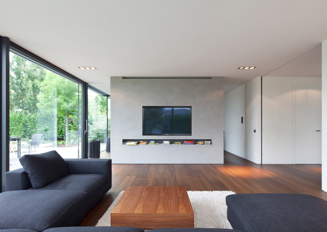 Moderne Inneneinrichtung mit Multimediawand - Modern - Wohnzimmer - Sonstige - von Tischlerei Backmann